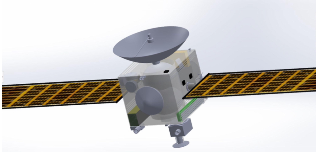 MAYFLY sample-return spacecraft CAD render